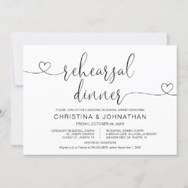 Hochzeit und Abendessen, Moderne Kalligrafie I Einladung