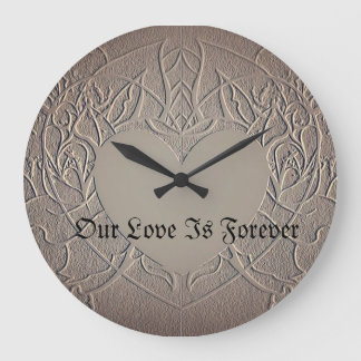 Hochzeit und ewige Liebeszeit Große Wanduhr