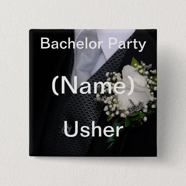 Hochzeit Usher Button (Vorderseite)