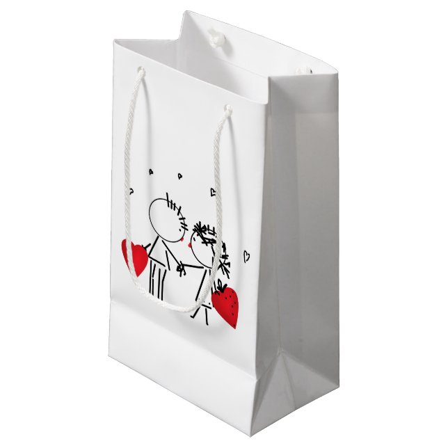 Hochzeit, Valentinstag Kleine Geschenktüte (Vorderseite Schrägansicht)