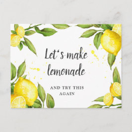 Hochzeit verändern das Datum, an dem Lemons Blosso Postkarte