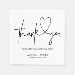 Hochzeit Verlobung Danke, dass Sie Table Napkin Se Serviette