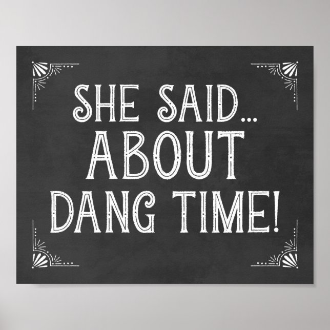 Hochzeit Verlobung Foto Prop Sign Sie sagte Ja Poster (Vorne)