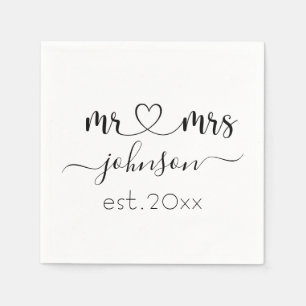 Hochzeit Verlobung Herz Frau Personalisierte Bezei Serviette
