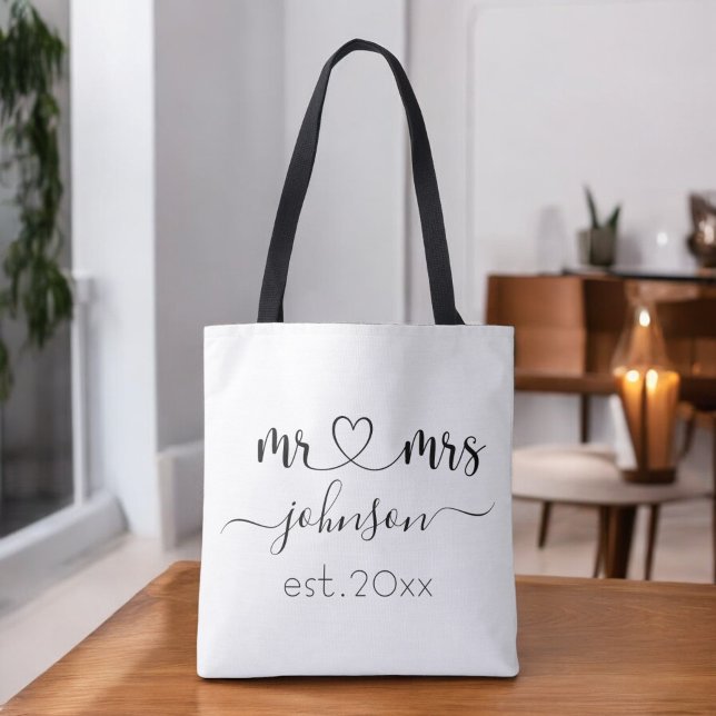 Hochzeit Verlobung Herz Frau Personalisierte Bezei Tasche (Von Creator hochgeladen)