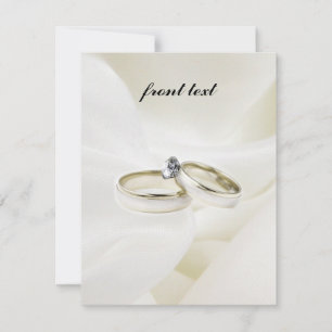 Hochzeit / Verlobung Rings auf Satin Einladung