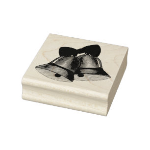 Hochzeit Verlobung Weihnachten Silber Bells Chimes Gummistempel