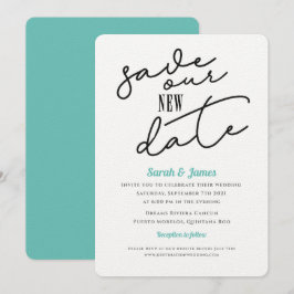 Hochzeit verschoben Rette das neue Datum Einladung