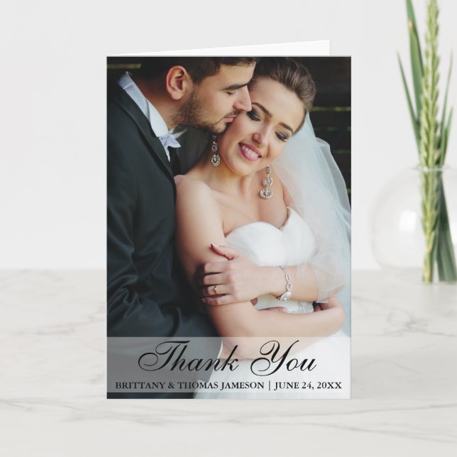 Hochzeit Vielen Dank, dass Sie Bride & Groom Fold  Dankeskarte (Vorderseite)