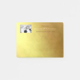Hochzeit Vielen Dank, dass Sie Gold Minimal Ombre Post-it Klebezettel