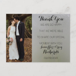Hochzeit Vielen Dank Foto Postcard Weiße Blume Postkarte