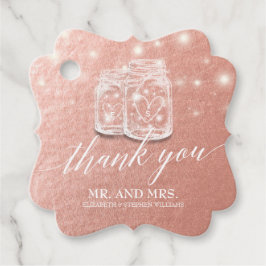 Hochzeit Vielen Dank Mason Jar String Light Rose G Geschenkanhänger