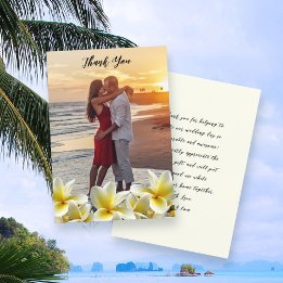 Hochzeit Vielen Dank Nachricht Foto Frangipani Car Einladung