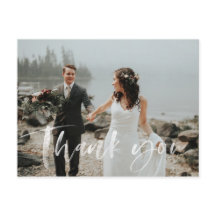 Hochzeit Vielen Dank Postcard moderne Handschrift 