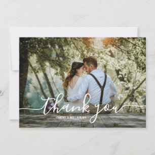 Hochzeit Vielen Dank Postkarte und Umschlag