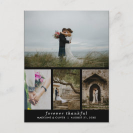 Hochzeit vier Foto einfach für immer dankbar Postkarte