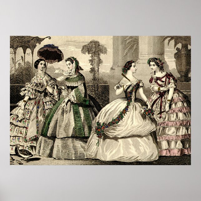 Hochzeit Vintage antike Braut Poster (Vorne)