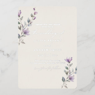 Hochzeit Vintager Aquarellschrift Folieneinladung