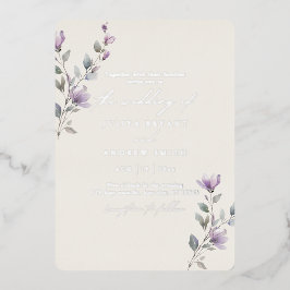 Hochzeit Vintager Aquarellschrift Folieneinladung