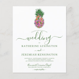 Hochzeit von Ananas mit tropischen Pflanzen