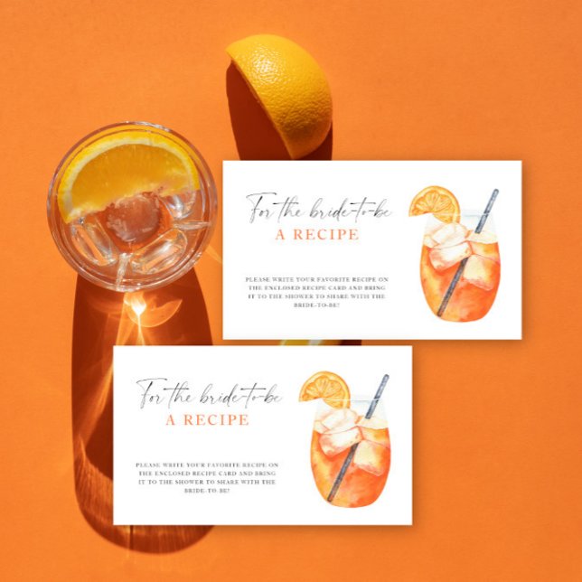 Hochzeit von Aperol Spritz - Rezept für die Braut Begleitkarte (Von Creator hochgeladen)