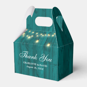 Hochzeit von aquamarinen Stallholz Geschenkschachtel