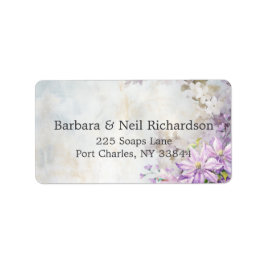 Hochzeit von Aquarellblumen Adressaufkleber