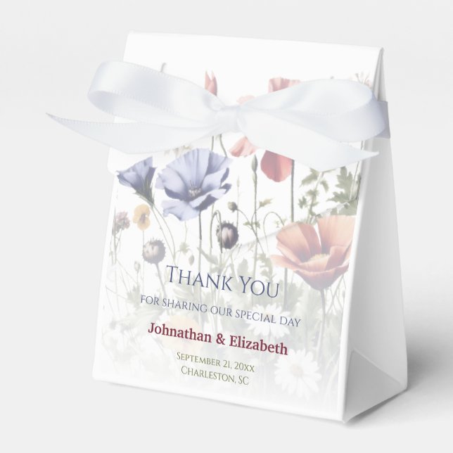 Hochzeit von Aquarellfarben Geschenkschachtel (Vorderseite)
