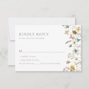 Hochzeit von Aquarellfarben RSVP Karte
