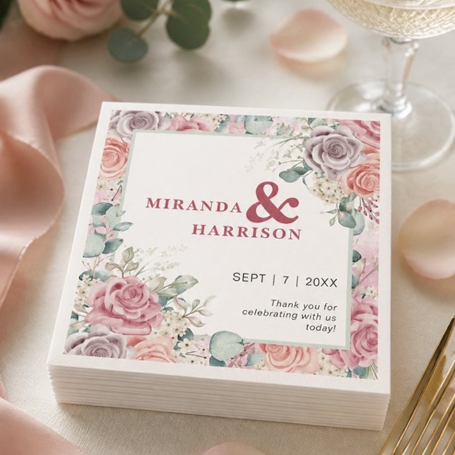 Hochzeit von Aquarellfarben Serviette (Von Creator hochgeladen)