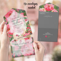 Hochzeit von Aquarellpink