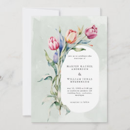 Hochzeit von Aquarelltulips Einladung