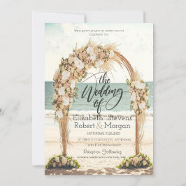 Hochzeit von Beach Wedding Arbor Rose Einladung