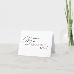 Hochzeit von "Best Bridesmaid Ever" Dankeskarte