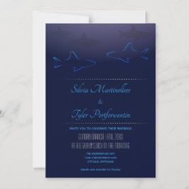 Hochzeit von Blauem Ozean Magneteinladung