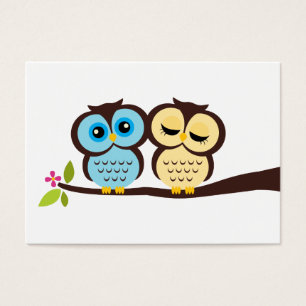 Hochzeit von Blauen und Gelben Owls