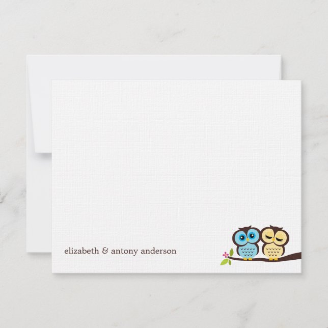 Hochzeit von Blauen und Gelben Owls (Vorderseite)