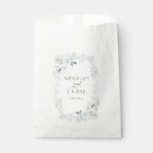 Hochzeit von blauen und weißen Rosen Geschenktütchen