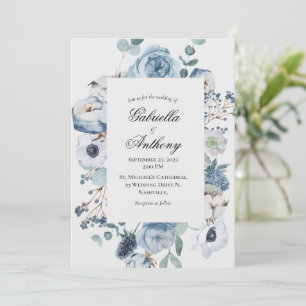 Hochzeit von Blauflora Einladung
