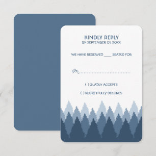 Hochzeit von Blauwald RSVP Karte