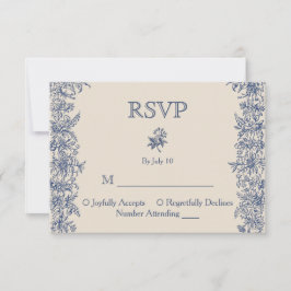 Hochzeit von Blumen RSVP Karte