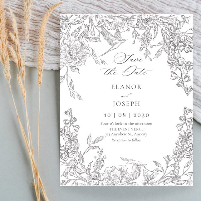 Hochzeit von Blumenbildern Save The Date (Von Creator hochgeladen)