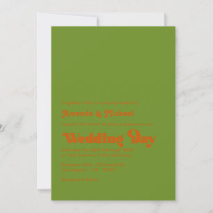 Hochzeit von Bohemischem Olivenöl und Burnt-Orange Einladung