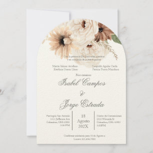 Hochzeit von Boho terracota Einladung
