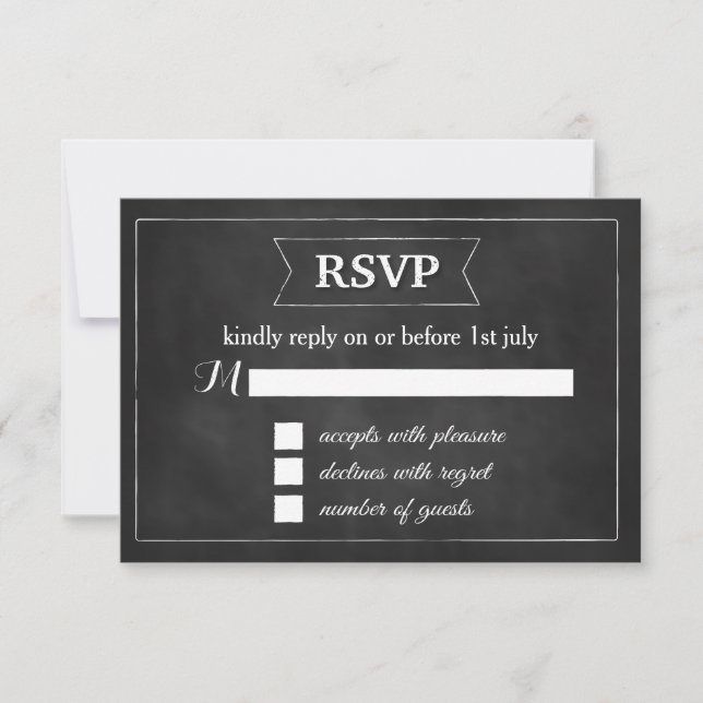 Hochzeit von Bowties und Perlen RSVP Karte (Vorderseite)