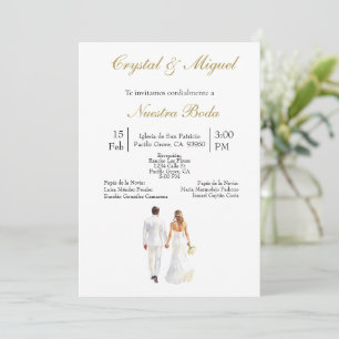 Hochzeit von Braut und Bräutigam Einladung