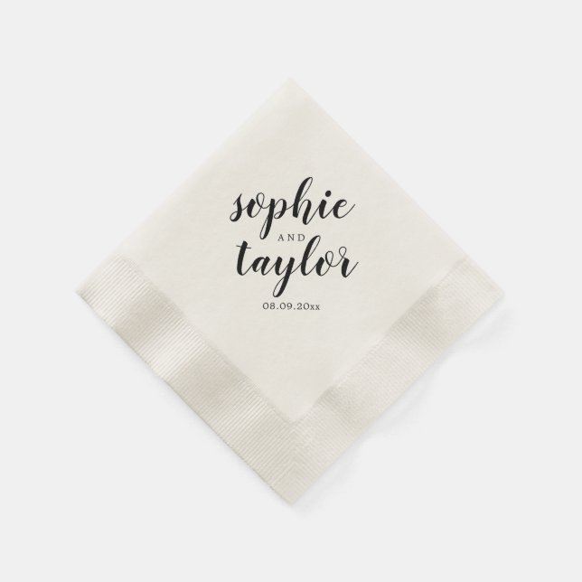 Hochzeit von Braut und Groom Serviette (Ecke)