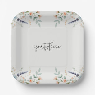 Hochzeit von Brautpavillon Wildblume Pappteller
