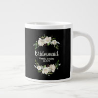 Hochzeit von Bridesmaid Schwarz und Weiß mit Blume