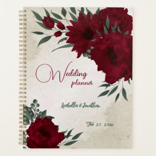 Hochzeit von Burgund Blume Planer